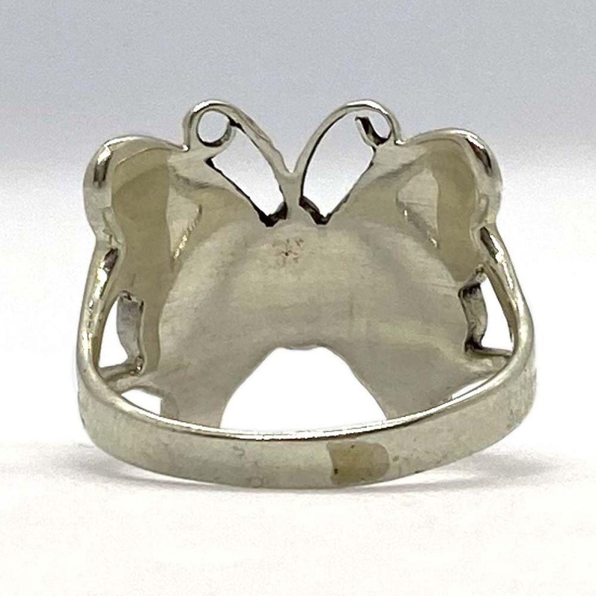 Srebrni prsten - plavi leptir