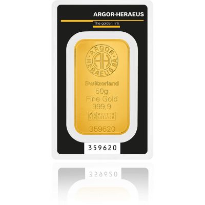 Zlatna poluga,50 grama, Argor Heraeus