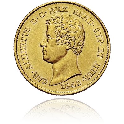 Zlatnik;20 lira , Karlo Alberto