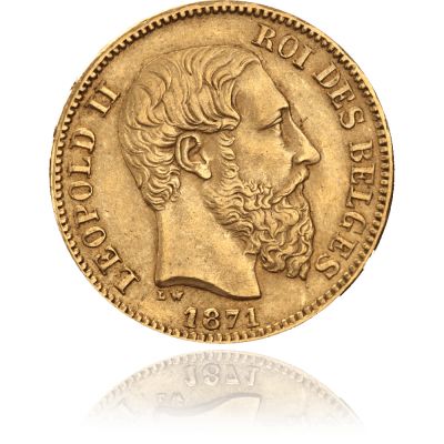 Zlatnik Leopold 6,45 gr., Zlatna kovanica 20 Franaka – čistoća 900/1000