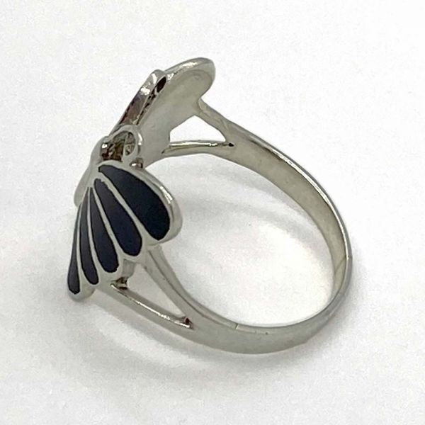 Srebrni prsten crni leptir