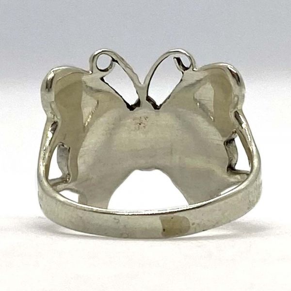 Srebrni prsten - plavi leptir