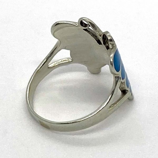 Srebrni prsten - plavi leptir