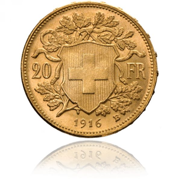 20 Franaka - Švicarska Helvetia-Vreneli