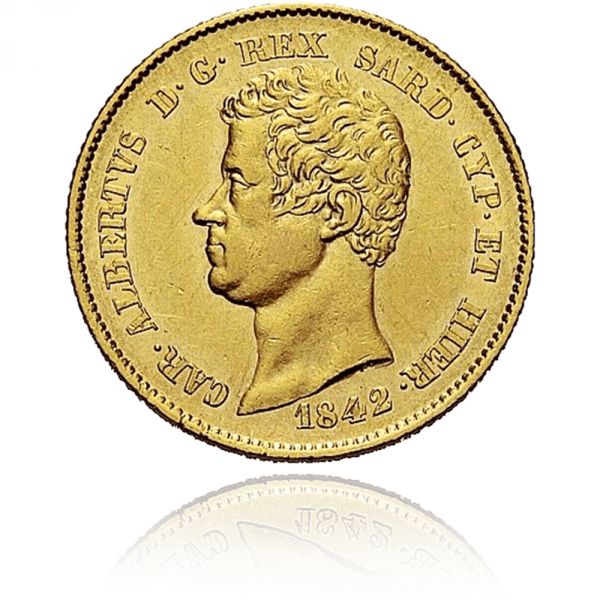 Zlatnik;20 lira , Karlo Alberto