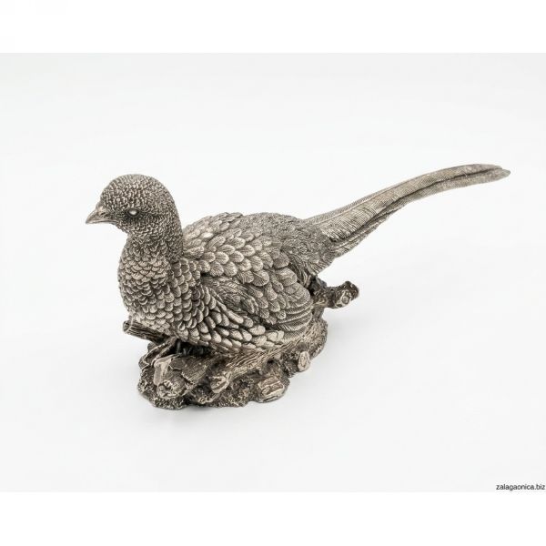 Srebrna skulptura “Hen Pheasant” – Comyns Fine Silver